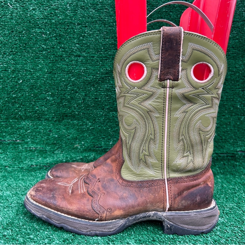 Durango Green and Brown Heeled Boots‎